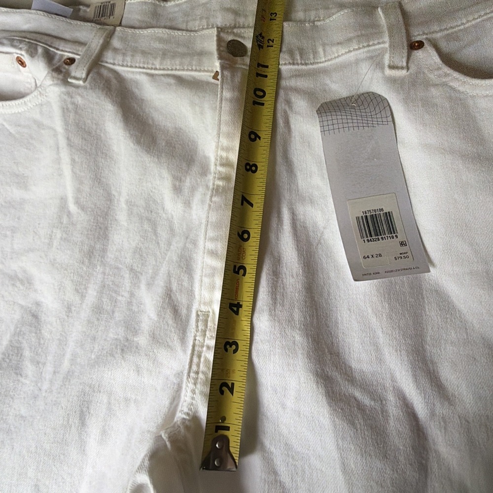 Levi's 541 Athletic Taper Jeans Mens 46x28 Big & Tall White Stretch NWT - Picture 11 of 12